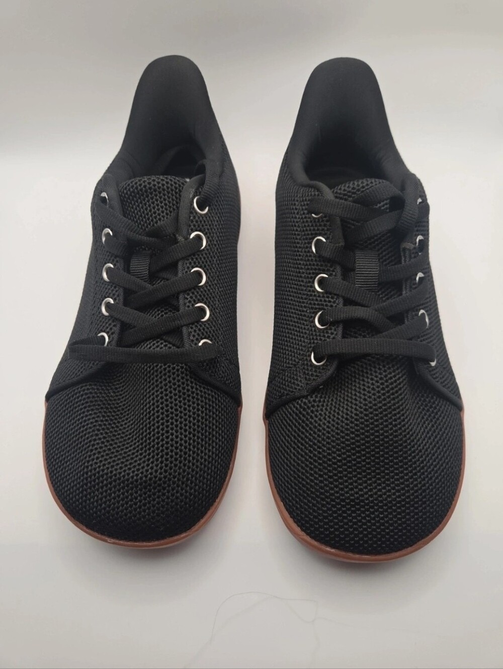 Black Unisex Mesh Lace-Up Sneakers – Lightweight & Comfortable